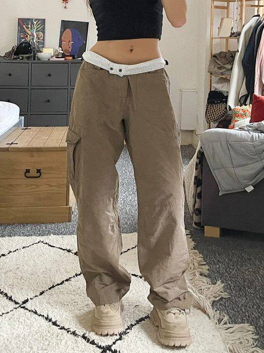 Vintage Cargo Pocket Baggy Casual Pants