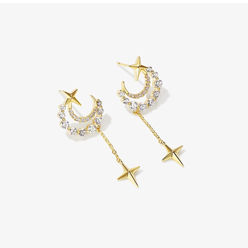 Exquisite Crystal Moon Earring