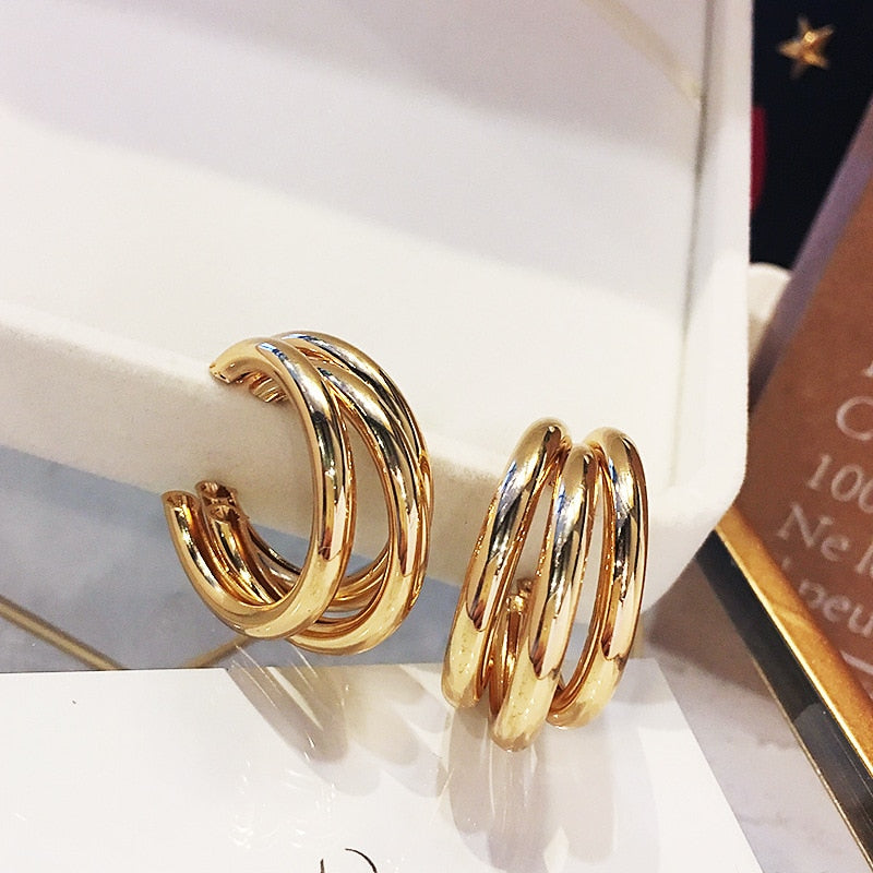 Golden Big hoop Earrings