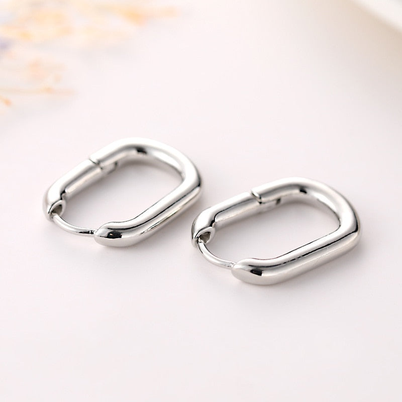 Rectangular Metal Earrings