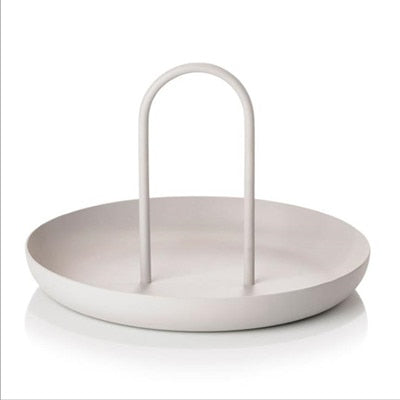 Nordic Plastic Round Tray With Handle