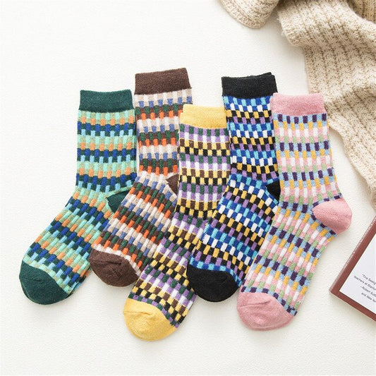 Warm Colorful Winter Socks (5 pairs)