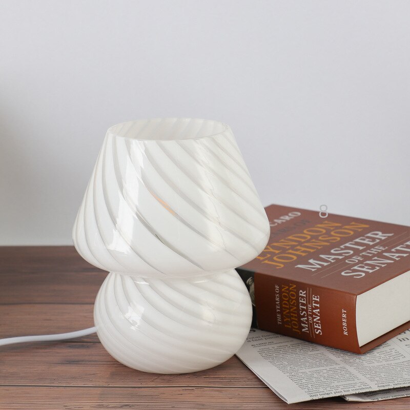 Small Nordic glass bedside lamp