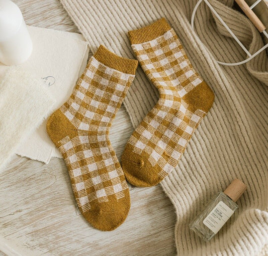 Warm Embroidered Socks