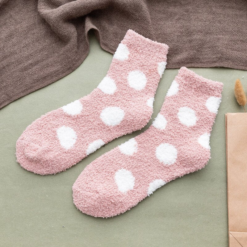 Cute Fluffy Dot Socks