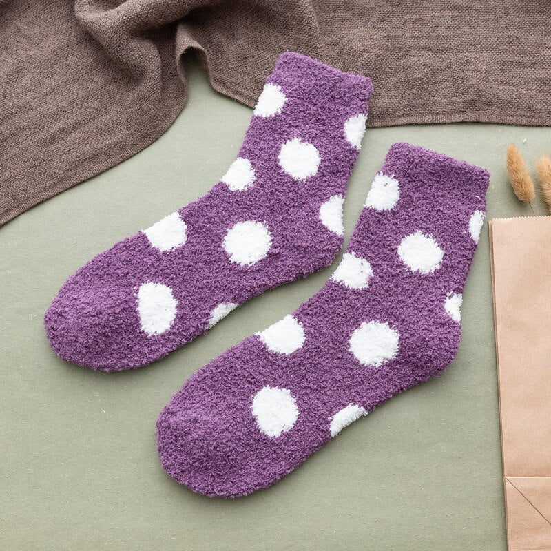 Cute Fluffy Dot Socks