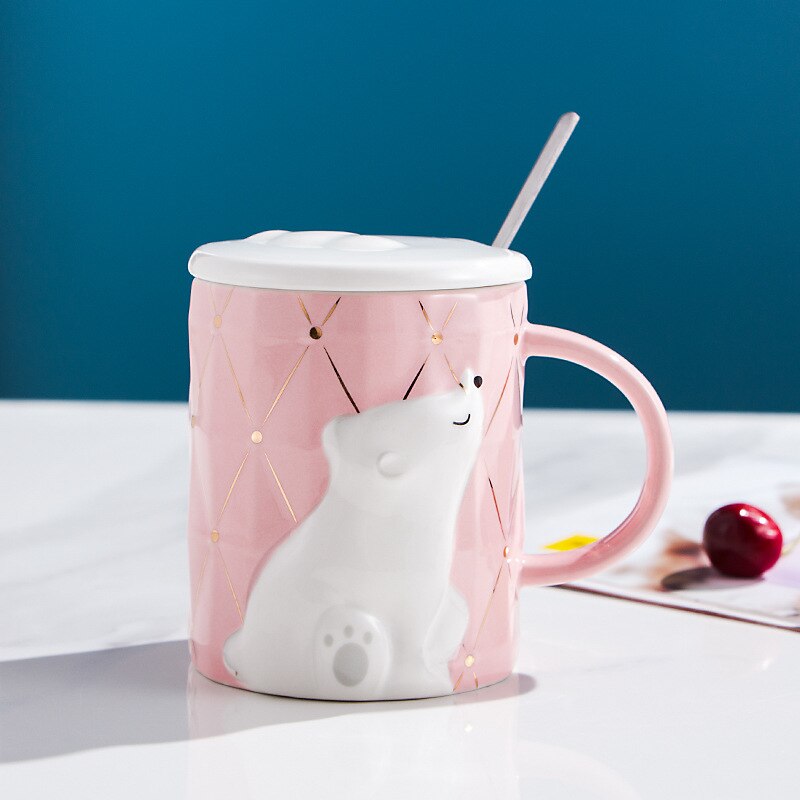 Cartoon Polar Bear Ceramic Mug