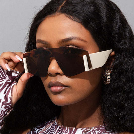 Frameless Oversized Driving Sunglasses