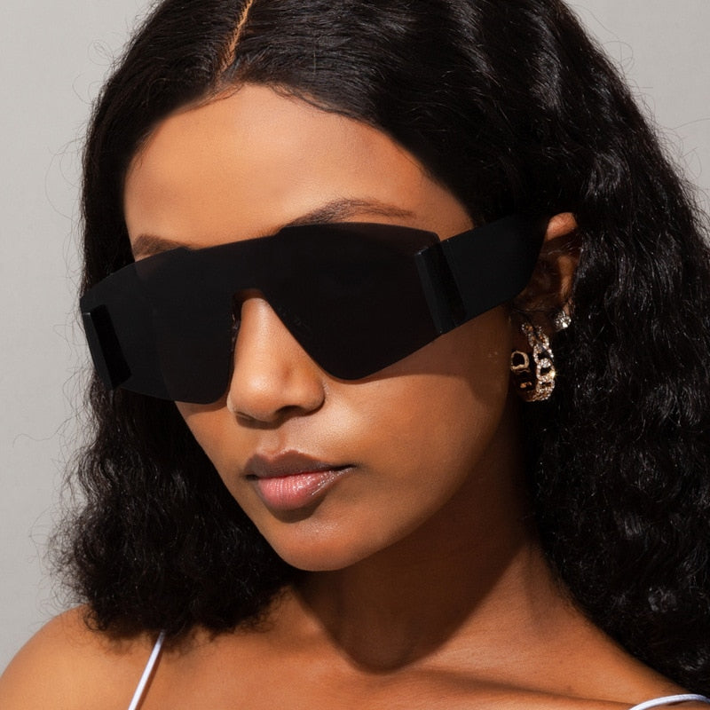 Frameless Oversized Driving Sunglasses