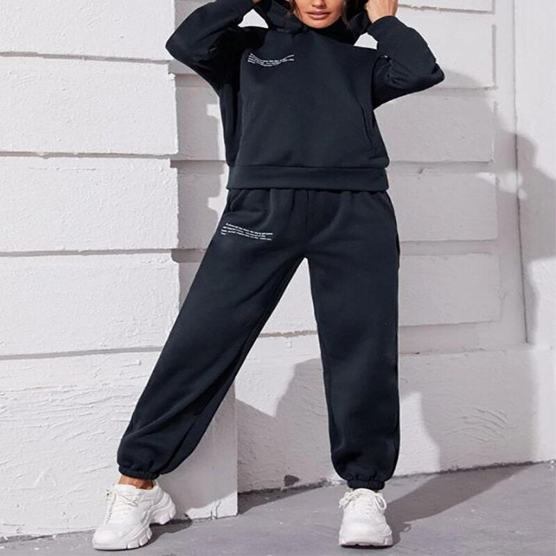 Fleece Casual 2-Piece Tracksuit Sets