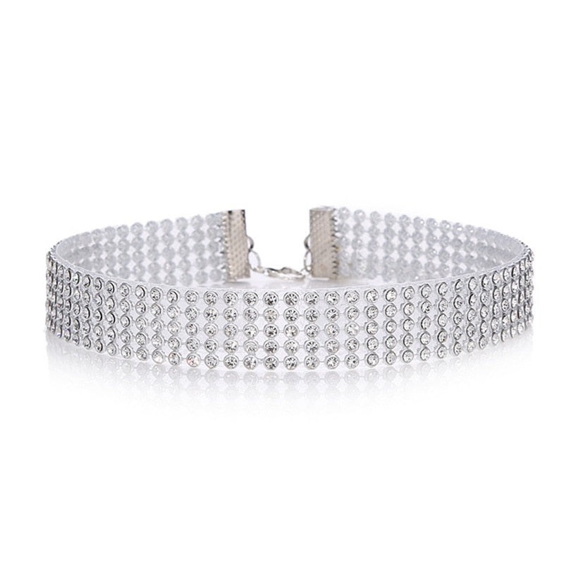 Crystal Rhinestone Choker Necklace