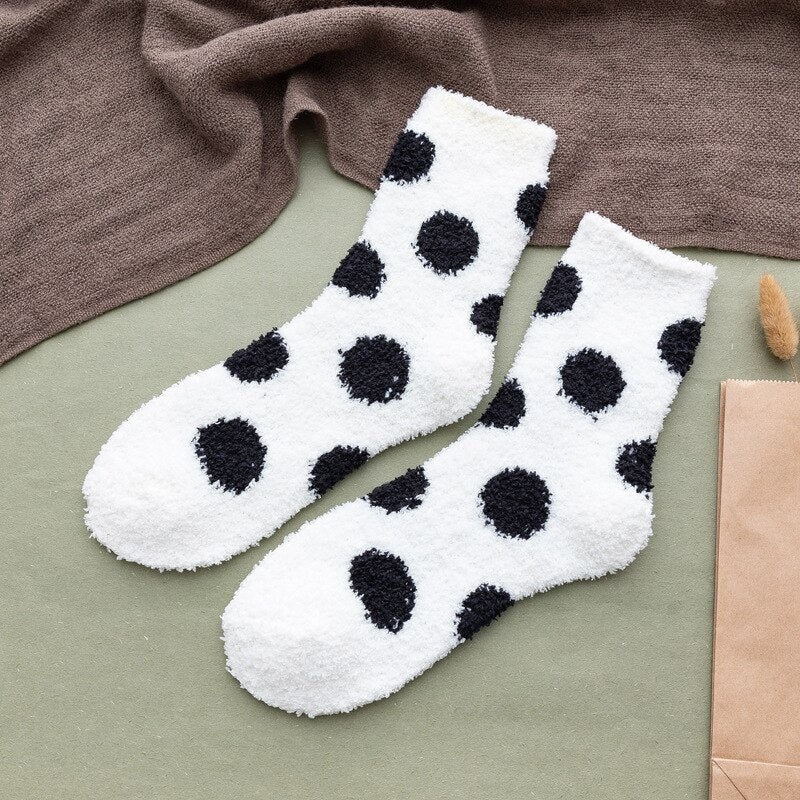 Cute Fluffy Dot Socks