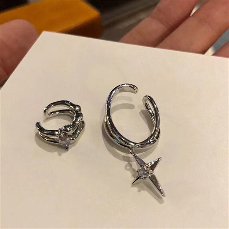 Metal Cross Clip ON Non Piercing Earrings