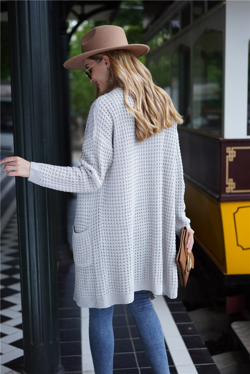 LLong Loose Knitted Cardigan