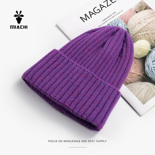 Soft Warm Cashmere Beanie-Purple