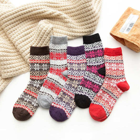 Winter Warm Wool Socks (5 pairs)