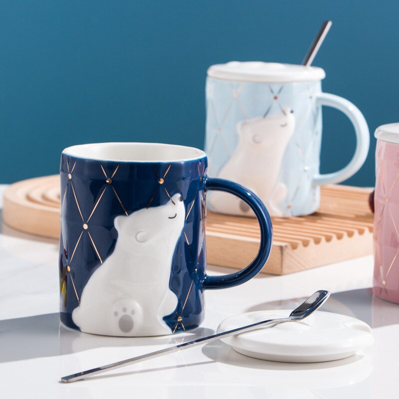 Cartoon Polar Bear Ceramic Mug