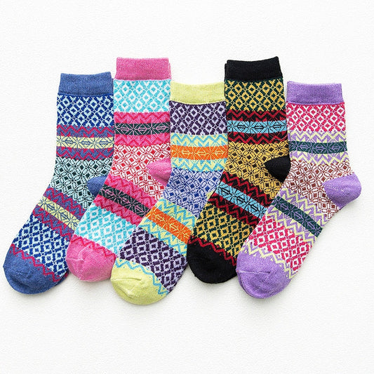 Winter Warm Wool Socks (5 pairs)