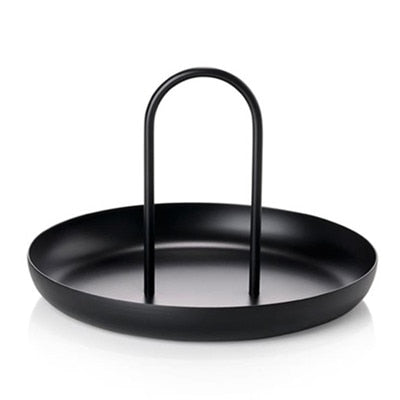 Nordic Plastic Round Tray With Handle