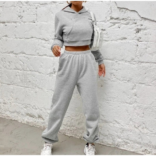 Autumn High Waist Long Sleeve Sweatshirt Sets