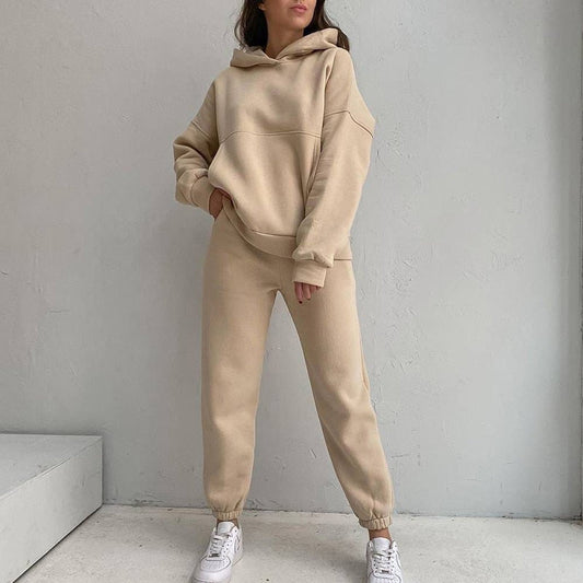 Hooded Pullover Sweatshirt And Pencil Pant Set