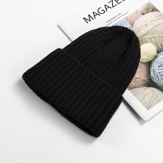 Soft Warm Cashmere Beanie-Black