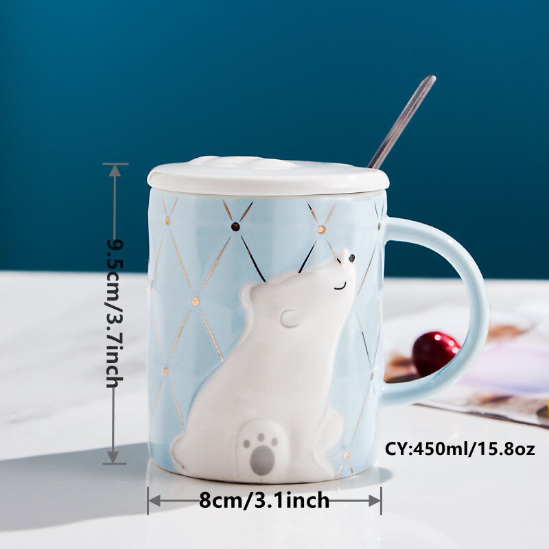 Cartoon Polar Bear Ceramic Mug