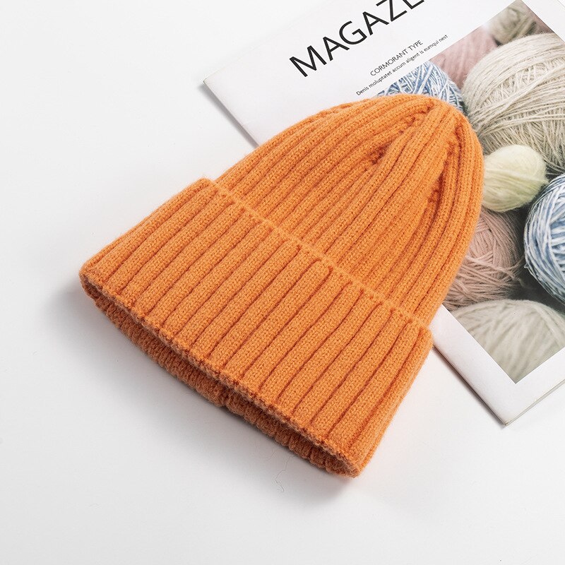 Soft Warm Cashmere Beanie-Orange