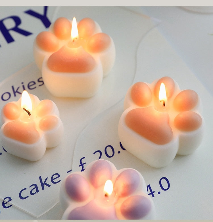 ins Aromatherapy candle creative Cat paw scented candles photo props diy home decorative candle for new year decoration house