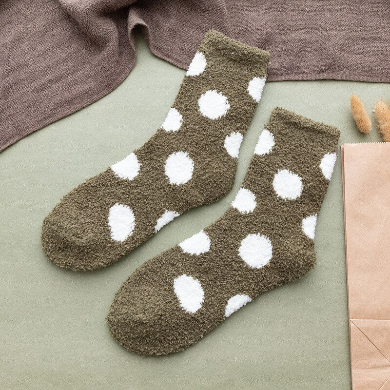 Cute Fluffy Dot Socks