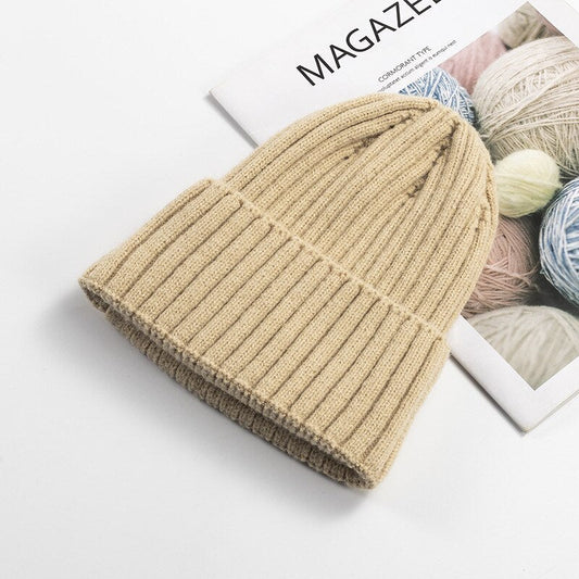 Soft Warm Cashmere Beanie-Khaki