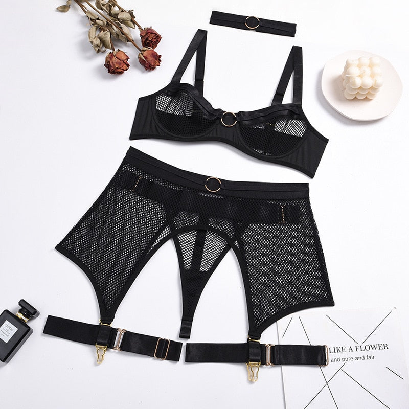 Transparent Bra And Panties Erotic Lingerie Set