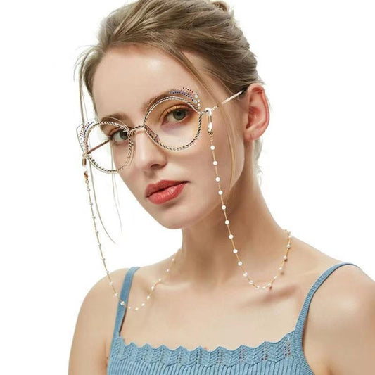 Pearl Mask Hanging Rope Sunglass Chain