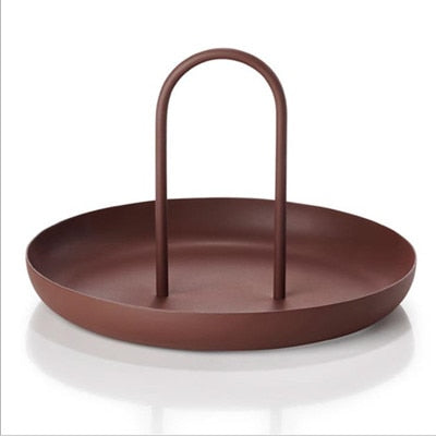 Nordic Plastic Round Tray With Handle