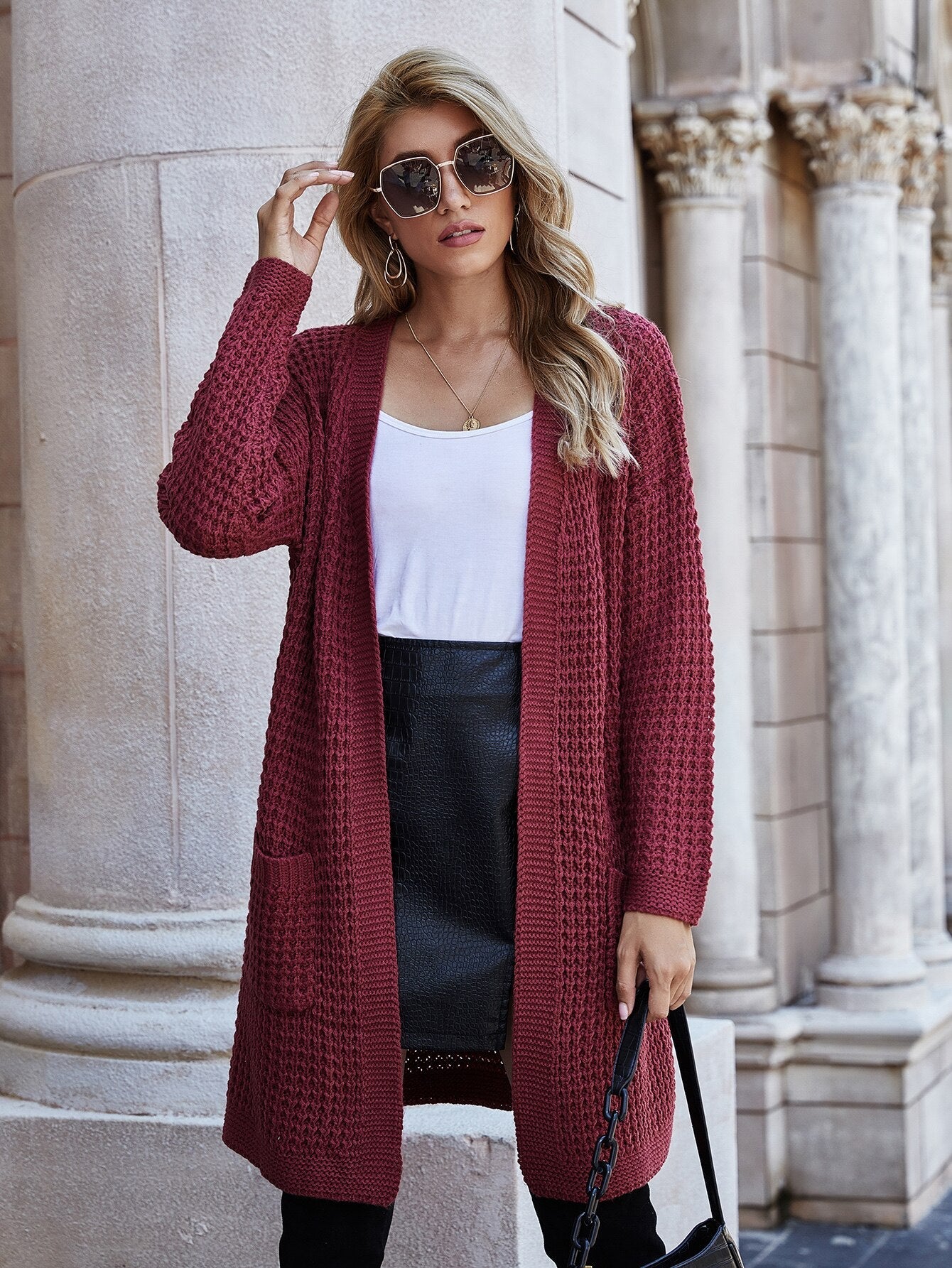 LLong Loose Knitted Cardigan