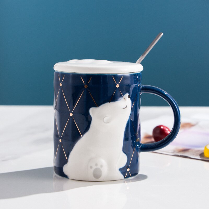 Cartoon Polar Bear Ceramic Mug