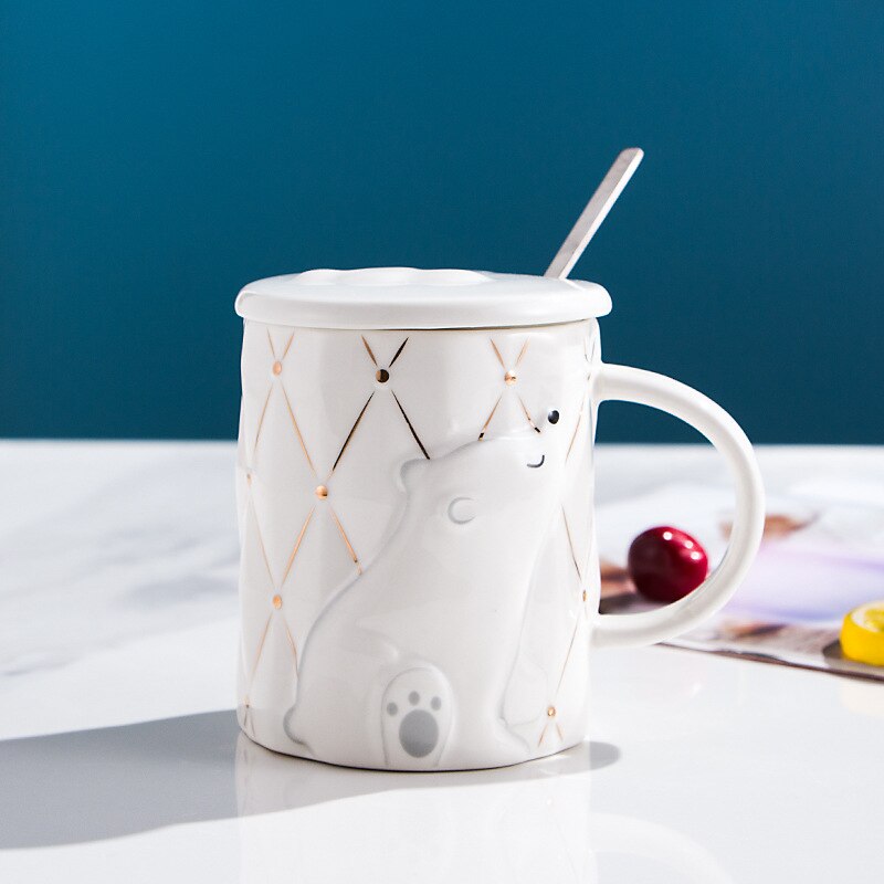 Cartoon Polar Bear Ceramic Mug