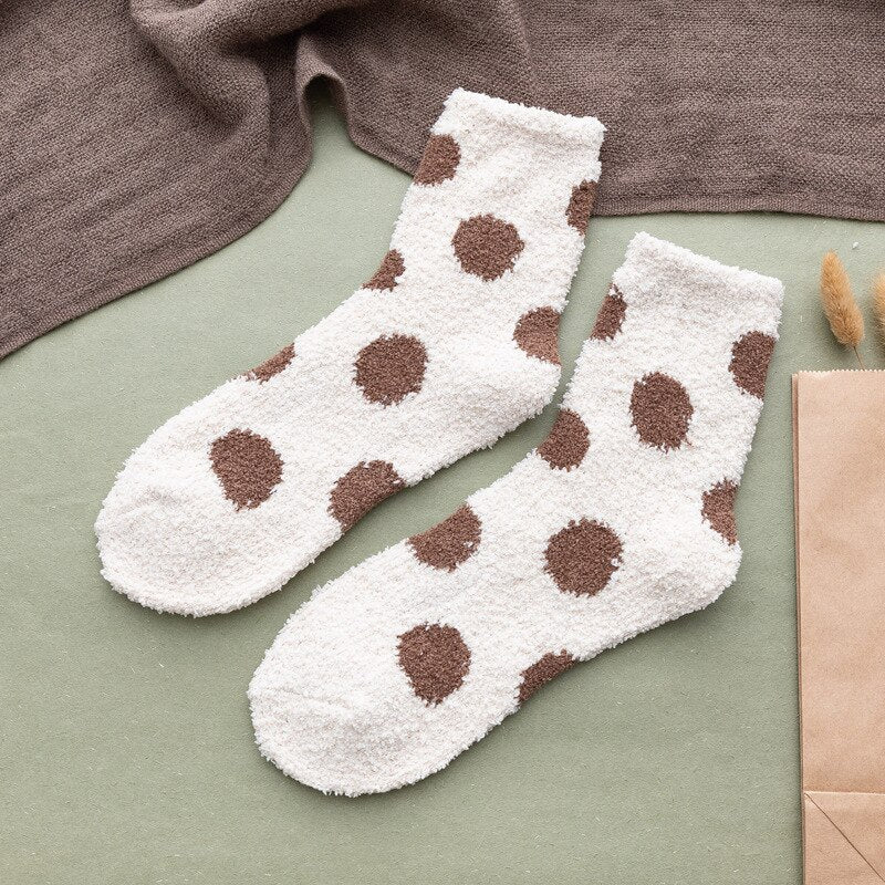 Cute Fluffy Dot Socks