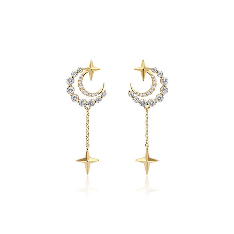 Exquisite Crystal Moon Earring