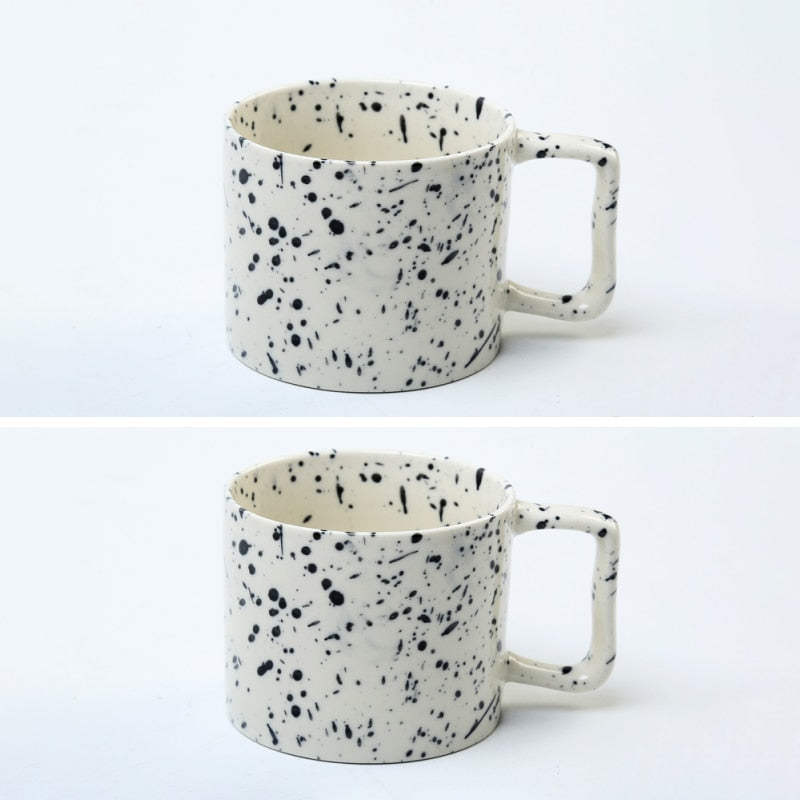 Korean Fashion Splash Ink Mugs (2-Pack)