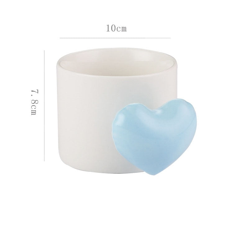 Heart-shaped Ceramic Tea Cup