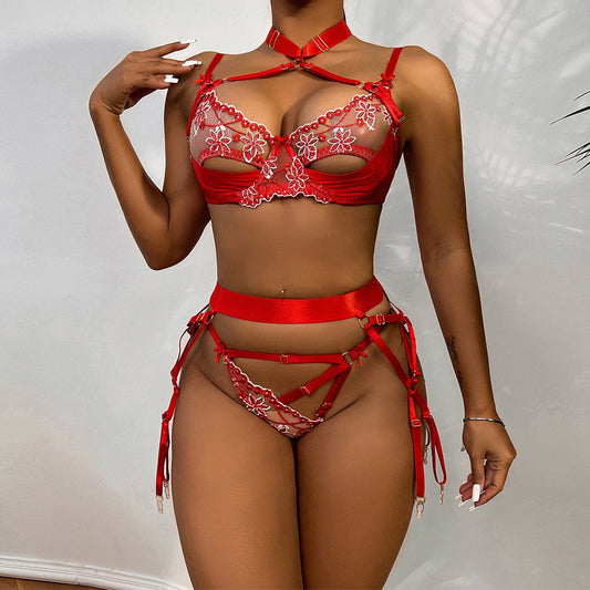 Halter Bra and Panty Lingerie Set