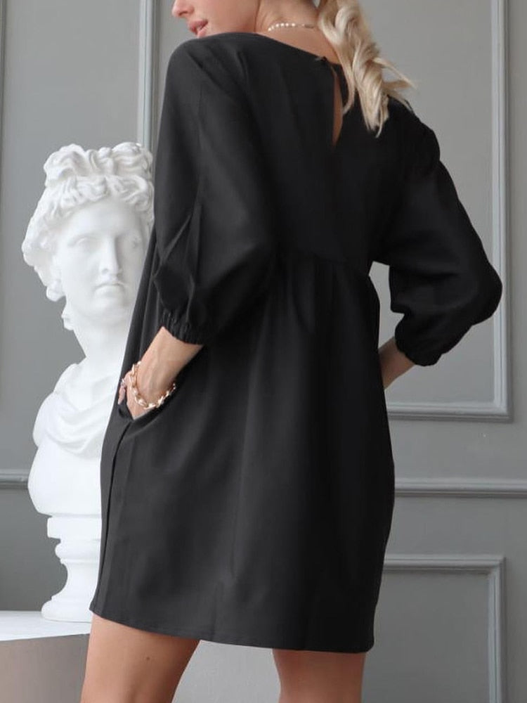 Three-Quarter Sleeve Night Dress