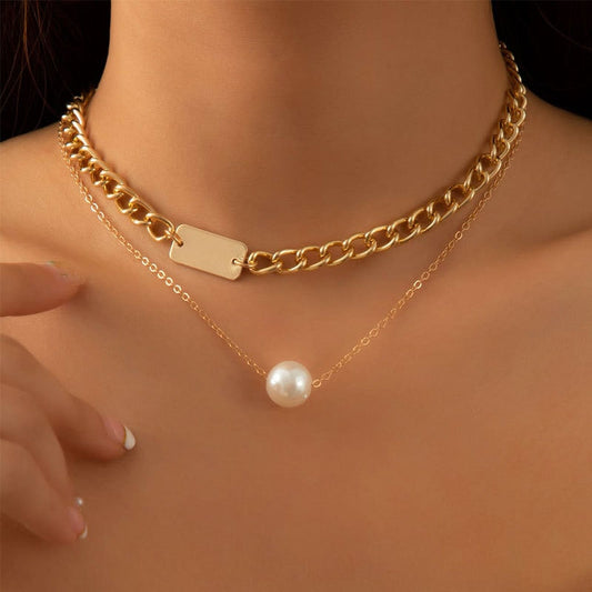 Bohemian Pearl Choker Necklace