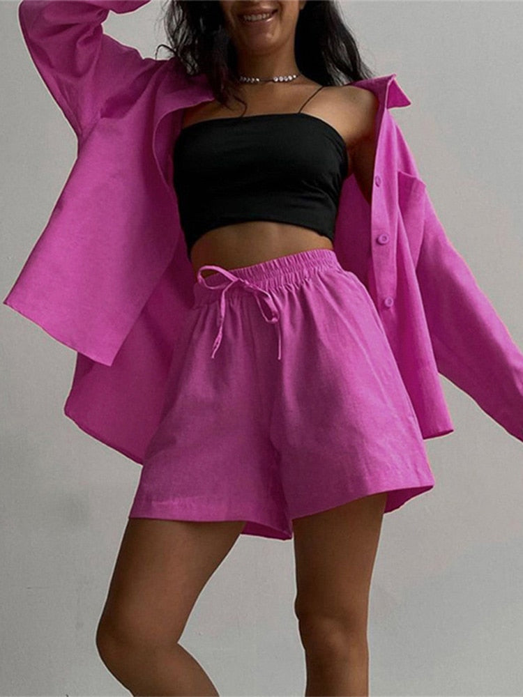 Summer Casual Long Sleeve 2 Piece Set