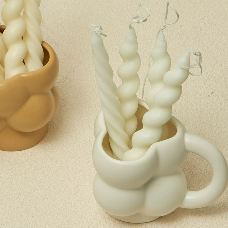 Twist Candles And Candle Holders Ceramic Candle Holder