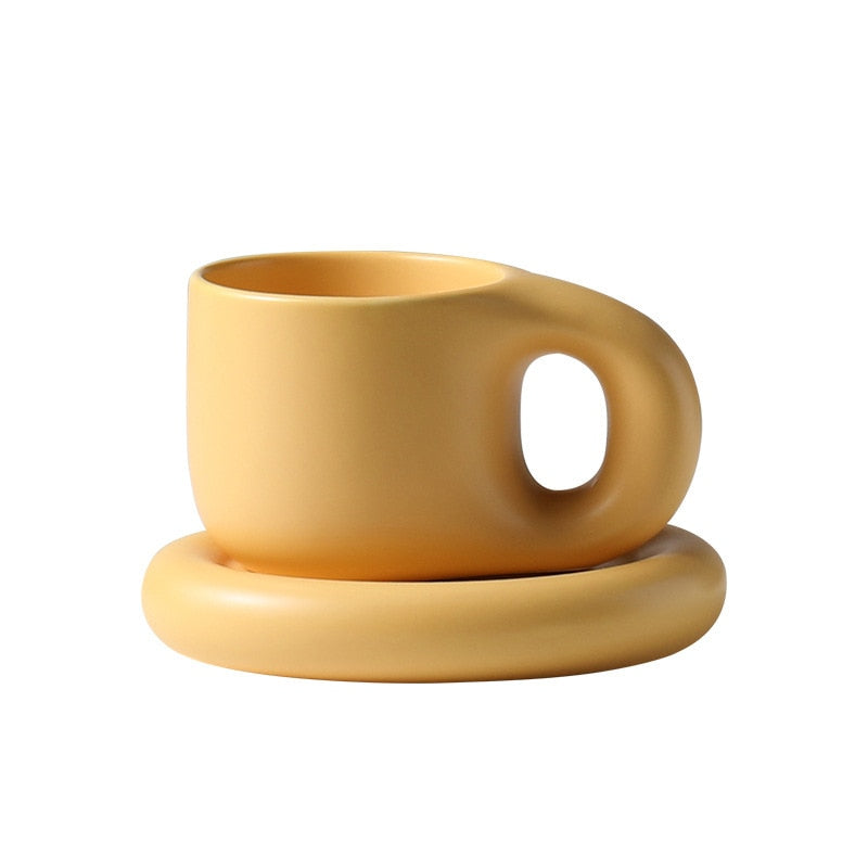 Ceramic Cup With Saucer Coffee Cup