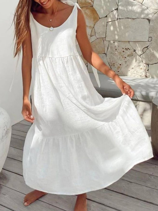 Loose O-Neck Sleeveless Night Dress