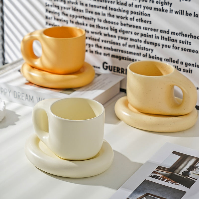 Ceramic Cup With Saucer Coffee Cup