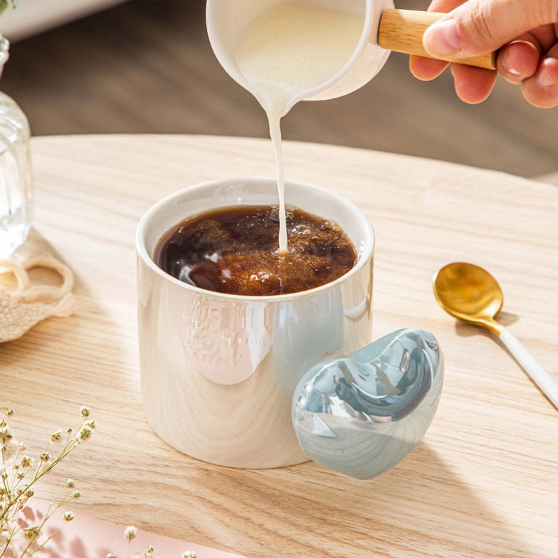 Heart-shaped Ceramic Tea Cup